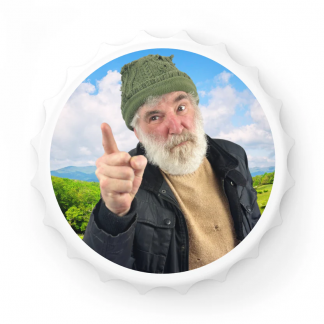 Angry Pointing Fridge Magnet Bottle Opener