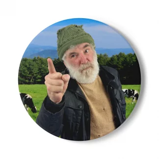 Angry Pointing Ceramic Coaster