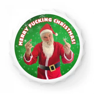 Merry F***** Christmas! Fridge Magnet Bottle Opener