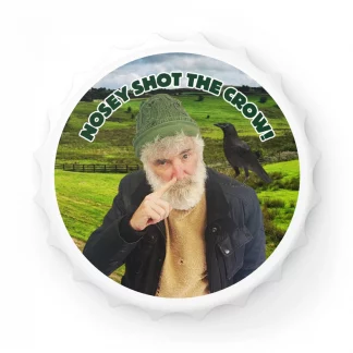 Nosey Shot The Crow! Fridge Magnet Bottle Opener