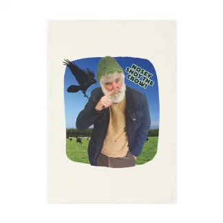 Nosey Shot The Crow! Cotton Tea Towel