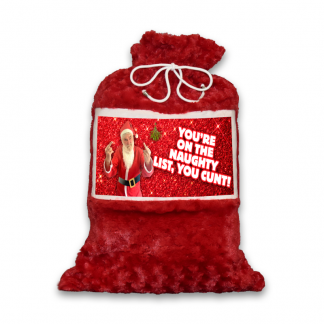 Naughty List Santa Sack (Red Sparkle)